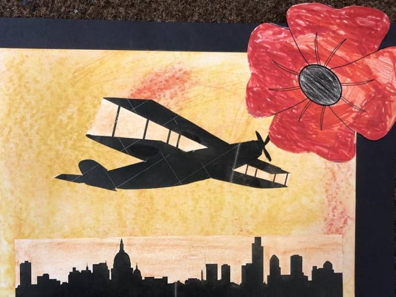 Huxley Primary School World War 1 Remembrance Display