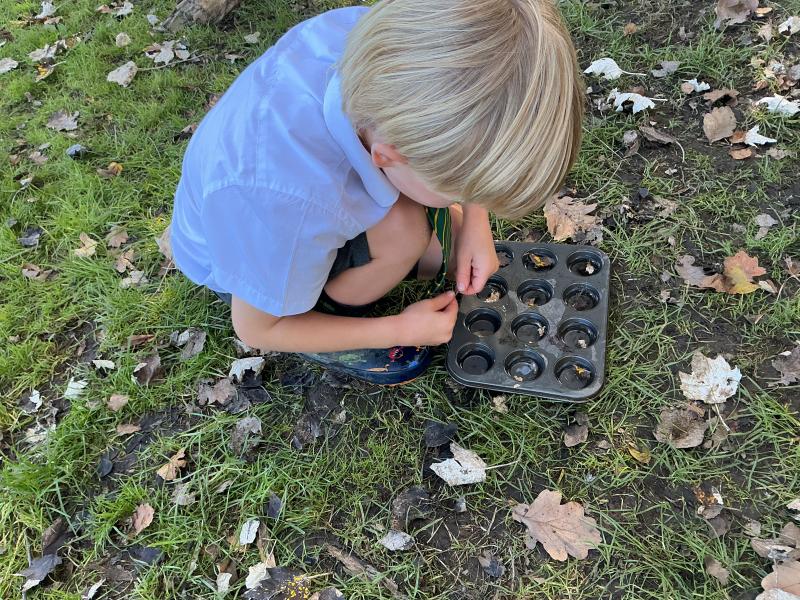 St Oswald's Catholic Primary School: Year 1- Forest School- Log Circle