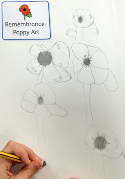 Year 2- Poppy art!