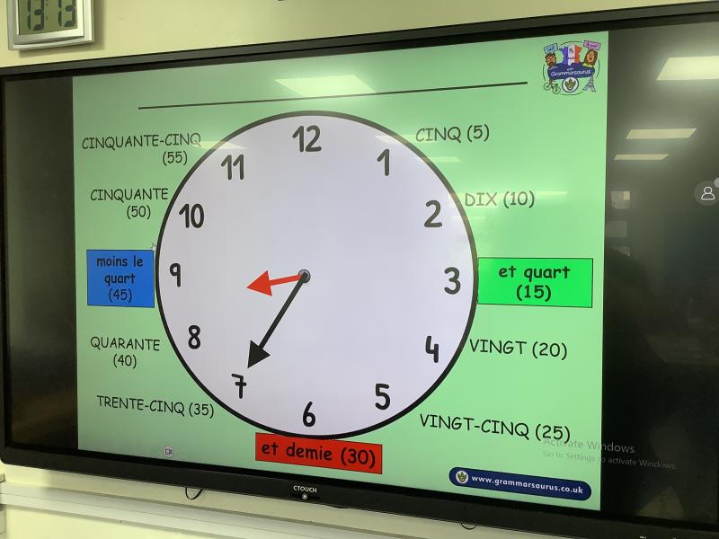Year 6 - Telling the time in French
