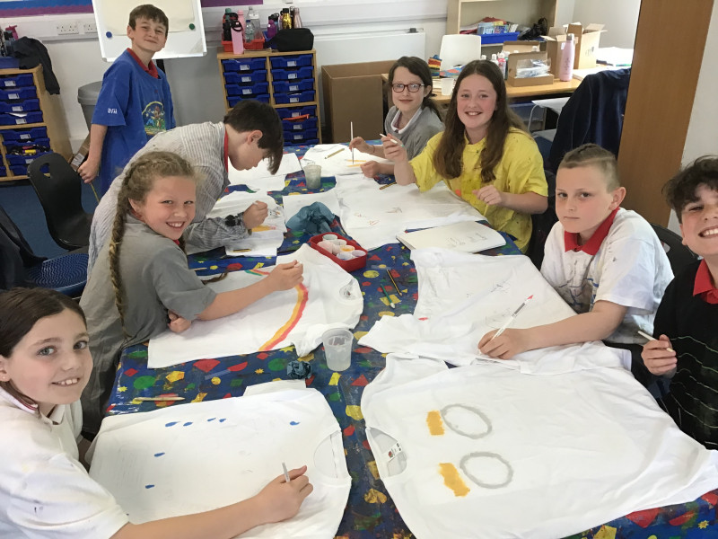 Longton Primary School Rainbow Trees